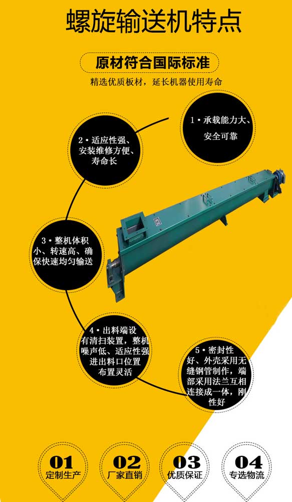 U型螺旋輸送機(jī)特點(diǎn) U型螺旋輸送機(jī)特點(diǎn)